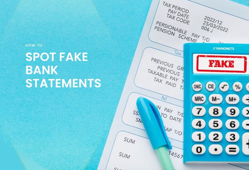 SPOT FAKE BANK STATEMENTS
