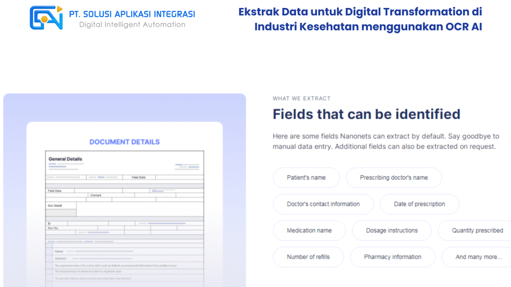 ekstrak data menggunakan ocr ai untuk digital transformation di industri kesehatan