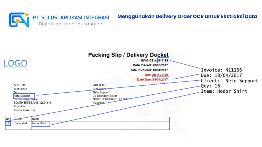Ekstraksi Data dari Lebih dari 20 Kolom (Field) dengan Delivery Order OCR