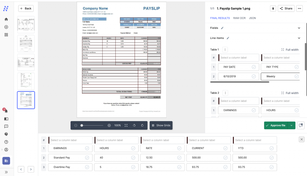 Cara Menggunakan Payslip OCR AI