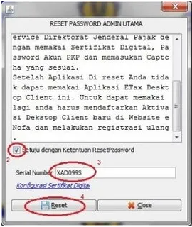 Setujui Ketentuan dan Isi Serial Number